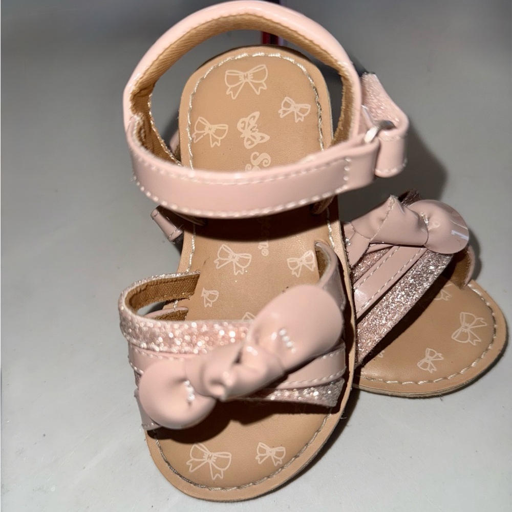 Self Esteem Blush Bow Kids Sandals